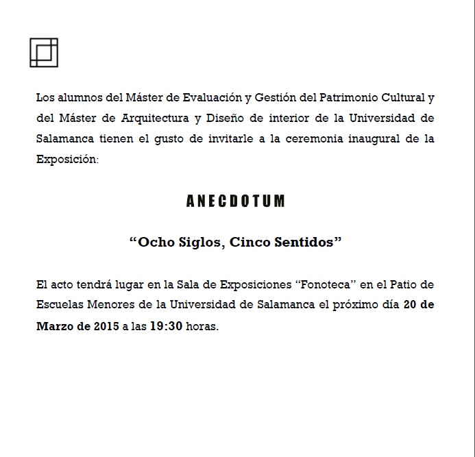 invitacion expoición ANECDOTUM